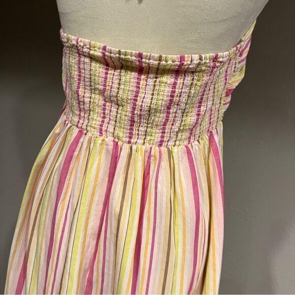 Old Navy halter striped v-neck midi dress size Large - Picture 4 of 12